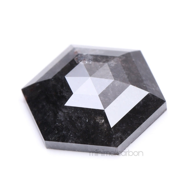 2.14 CT Hexagon Cut Natural Salt And Pepper Diamond