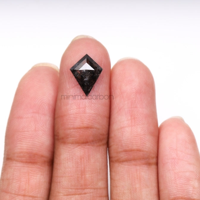 2.13 CT, 12.0 X 9.2 MM | Salt And Pepper Kite Cut Diamond - Minimal Carbon