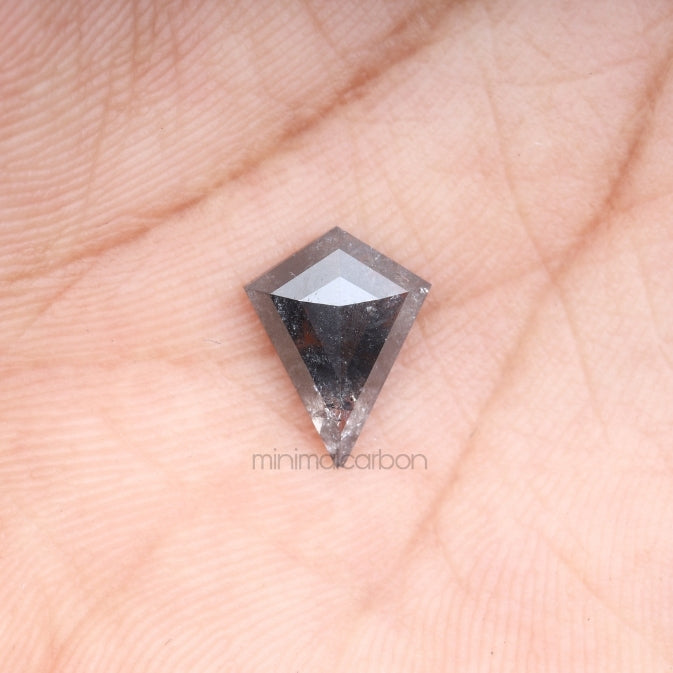 1.54 CT, 11.4 X 8.9 MM | Salt And Pepper Kite Cut Diamond - Minimal Carbon