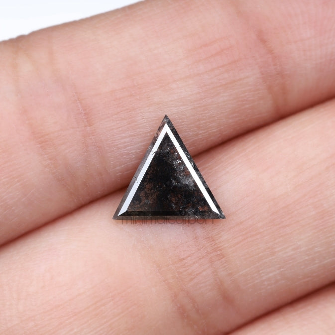 1.27 CT, 10.3 X 9.9 MM | Salt And Pepper Triangle Cut Diamond - Minimal Carbon