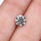 1.02 CT, 6.2 MM | Salt And Pepper Round Brilliant Cut Diamond - Minimal Carbon