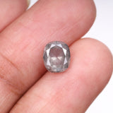 2.05 CT, 7.6 X 6.6 MM | Salt And Pepper Cushion Cut Diamond - Minimal Carbon