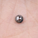 0.56 CT, 5.0 MM | Salt And Pepper Round Rose Cut Diamond - Minimal Carbon