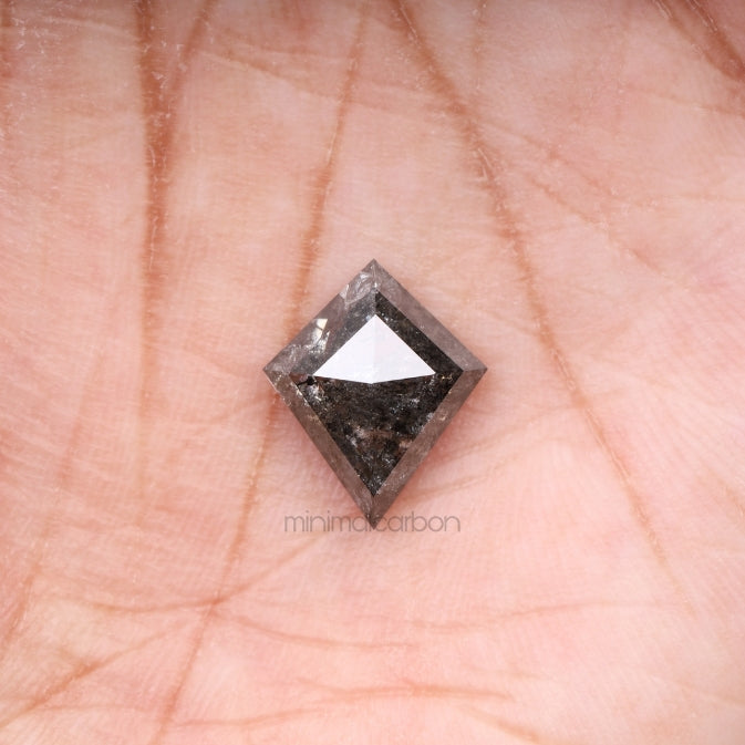 4.05 CT, 13.1 X 11.0 MM | Salt And Pepper Kite Cut Diamond - Minimal Carbon
