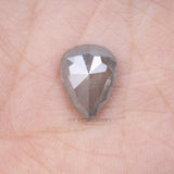 3.74 CT, 12.4 X 9.2 MM | Salt And Pepper Pear Cut Diamond - Minimal Carbon