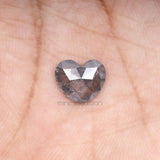 1.38 CT, 9.0 X 8.0 MM | Salt And Pepper Heart Diamond - Minimal Carbon