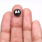 5.95 CT, 9.8 X 9.3 MM | Salt And Pepper Cushion Cut Diamond - Minimal Carbon