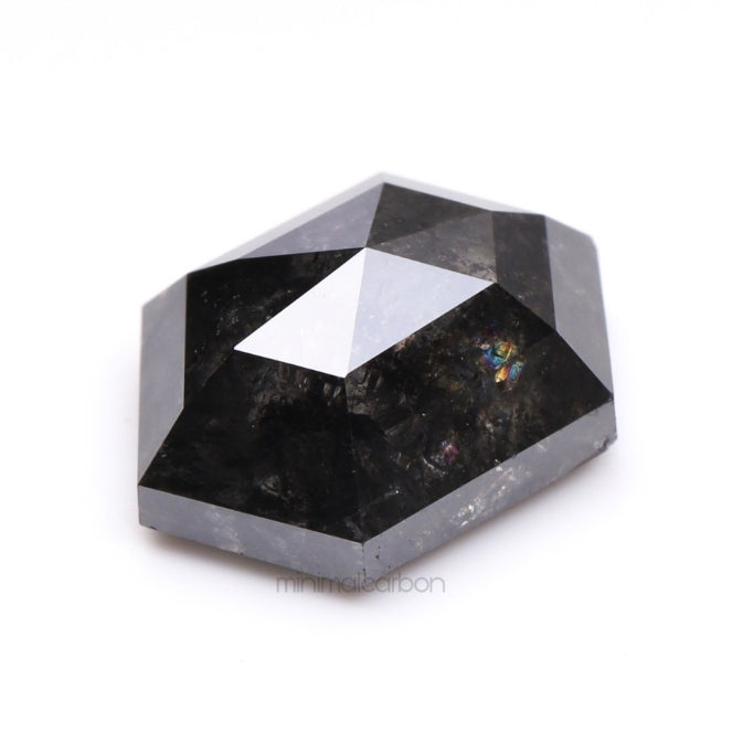 1.47 CT Hexagon Cut Natural Salt And Pepper Diamond
