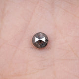 0.68 CT, 5.0 MM | Salt And Pepper Round Rose Cut Diamond - Minimal Carbon