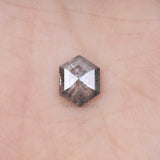 1.04 CT, 8.0 X 6.0 MM | Salt And Pepper Hexagon Cut Diamond - Minimal Carbon