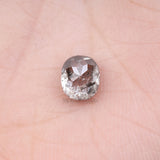 1.49 CT, 6.6 X 5.7 MM | Salt And Pepper Oval Cut Diamond - Minimal Carbon