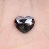 1.90 CT, 9.0 X 10.5 MM | Salt And Pepper Heart Diamond - Minimal Carbon