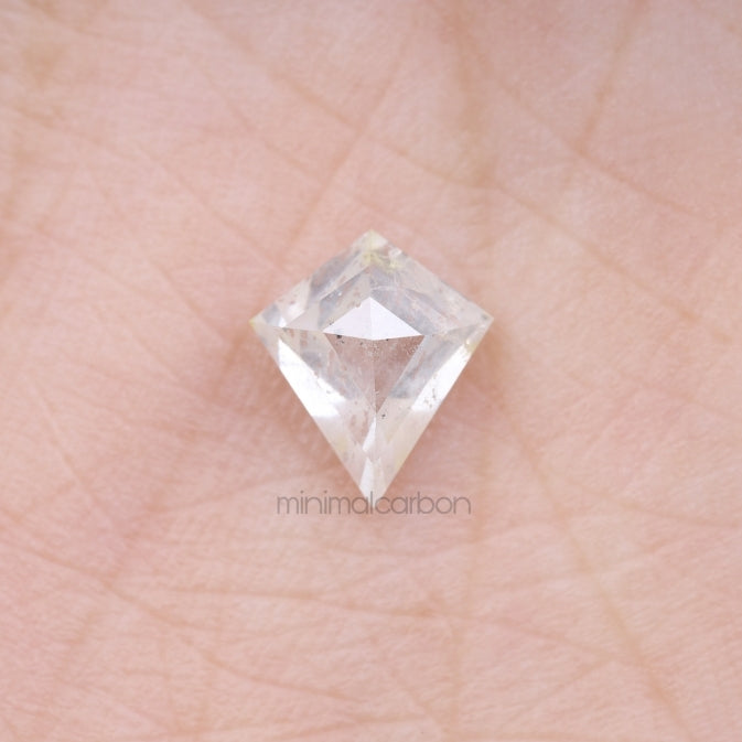 1.39 CT, 8.6 X 7.6 MM | Salt And Pepper Kite Cut Diamond - Minimal Carbon