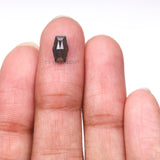 1.35 CT, 8.5 X 5.1 MM | Salt And Pepper Shield Cut Diamond - Minimal Carbon