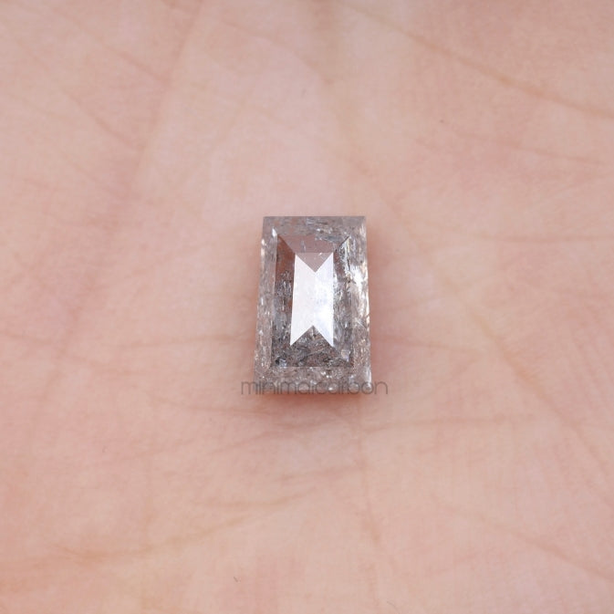 1.26 CT, 6.8 X 4.6 MM | Salt And Pepper Tapered Baguette Cut Diamond - Minimal Carbon