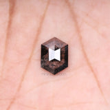 1.58 CT, 9.5 X 6.8 MM | Salt And Pepper Hexagon Cut Diamond - Minimal Carbon