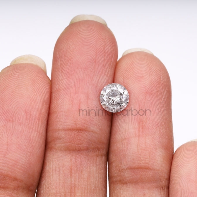 1.09 CT Round Brilliant Cut Loose Salt And Pepper Diamond