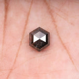 2.99 CT, 8.9 X 7.3 MM | Salt And Pepper Hexagon Cut Diamond - Minimal Carbon
