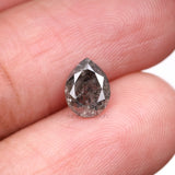 1.28 CT, 7.6 X 5.8 MM | Salt And Pepper Pear Cut Diamond - Minimal Carbon