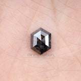 1.03 CT, 7.6 X 5.7 MM | Salt And Pepper Hexagon Cut Diamond - Minimal Carbon