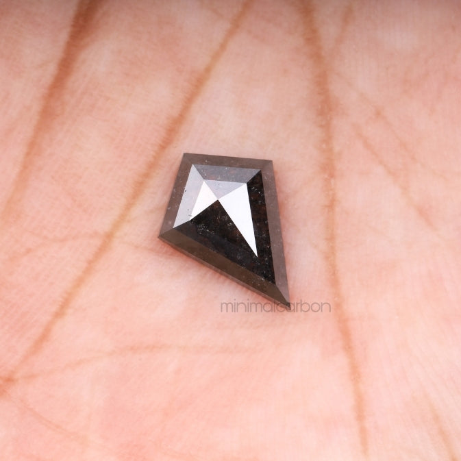 1.63 CT, 11.4 X 8.3 MM | Salt And Pepper Kite Cut Diamond - Minimal Carbon