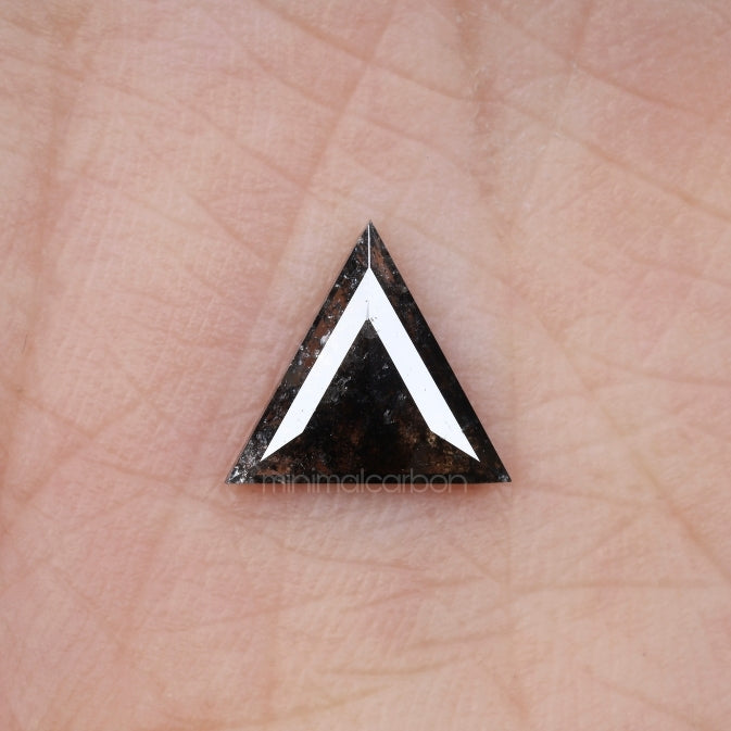 1.27 CT, 10.3 X 9.9 MM | Salt And Pepper Triangle Cut Diamond - Minimal Carbon