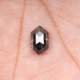 1.20 CT, 8.2 X 5.0 MM | Salt And Pepper Hexagon Cut Diamond - Minimal Carbon