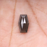 1.35 CT, 8.5 X 5.1 MM | Salt And Pepper Shield Cut Diamond - Minimal Carbon