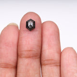 1.47 CT Hexagon Cut Natural Salt And Pepper Diamond