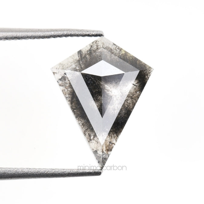 1.58 CT, 11.5 X 8.9 MM | Salt And Pepper Kite Cut Diamond - Minimal Carbon
