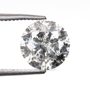 1.05 CT, 6.5 MM | Salt And Pepper Round Brilliant Cut Diamond - Minimal Carbon
