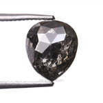 1.51 CT, 7.1 X 6.1 MM | Salt And Pepper Pear Cut Diamond - Minimal Carbon