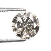 1.02 CT, 6.2 MM | Salt And Pepper Round Brilliant Cut Diamond - Minimal Carbon