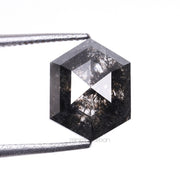 2.14 CT, 8.8 X 6.9 MM | Salt And Pepper Hexagon Cut Diamond - Minimal Carbon