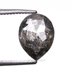 1.28 CT, 7.6 X 5.8 MM | Salt And Pepper Pear Cut Diamond - Minimal Carbon