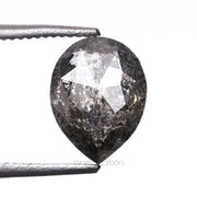 1.28 CT, 7.6 X 5.8 MM | Salt And Pepper Pear Cut Diamond - Minimal Carbon