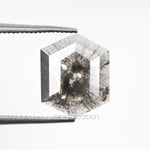 1.24 CT, 9.7 X 7.8 MM | Salt And Pepper Hexagon Cut Diamond - Minimal Carbon
