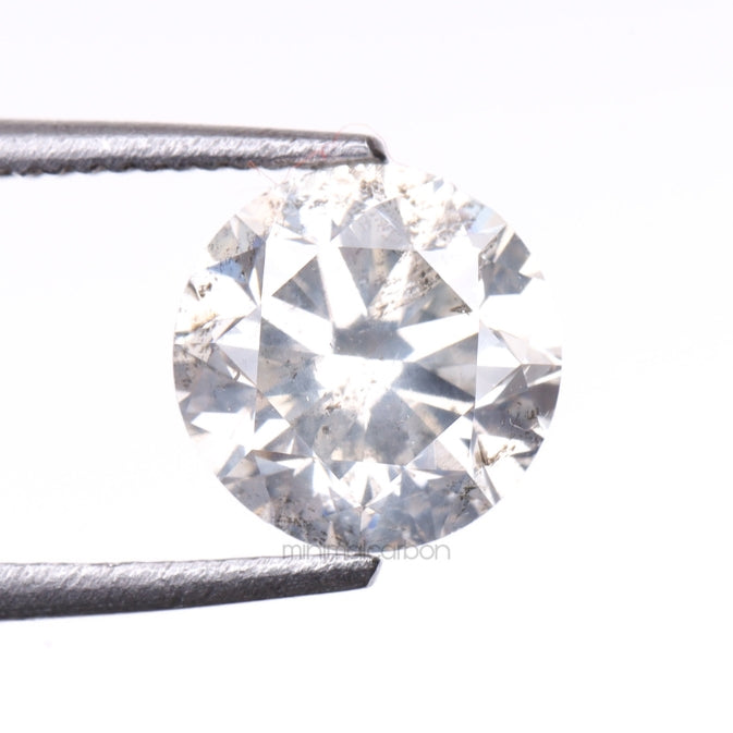 1.03 CT, 6.2 MM | Salt And Pepper Round Brilliant Cut Diamond