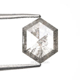 1.04 CT, 8.0 X 6.0 MM | Salt And Pepper Hexagon Cut Diamond - Minimal Carbon
