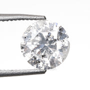 0.97 CT, 6.1 MM | Salt And Pepper Round Brilliant Cut Diamond - Minimal Carbon
