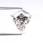 1.41 CT, 12.0 X 10.5 MM | Salt And Pepper Kite Cut Diamond - Minimal Carbon