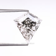 1.41 CT, 12.0 X 10.5 MM | Salt And Pepper Kite Cut Diamond - Minimal Carbon