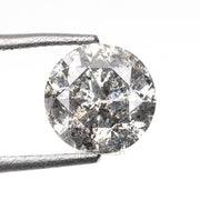 1.06 CT, 6.2 MM | Salt And Pepper Round Brilliant Cut Diamond - Minimal Carbon