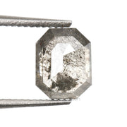 0.87 CT, 5.9 X 4.7 MM | Salt And Pepper Emerald Cut Diamond - Minimal Carbon