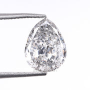 0.93 CT, 8.0 X 6.2 MM | Salt And Pepper Pear Cut Diamond - Minimal Carbon