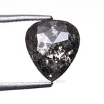 1.34 CT, 6.9 X 6.1 MM | Salt And Pepper Pear Cut Diamond - Minimal Carbon