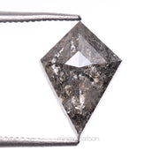 1.77 CT, 10.5 X 7.4 MM | Salt And Pepper Kite Cut Diamond - Minimal Carbon