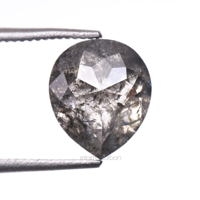 1.81 CT, 8.0 X 6.8 MM | Salt And Pepper Pear Cut Diamond