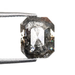 1.70 CT, 6.8 X 5.6 MM | Salt And Pepper Emerald Cut Diamond - Minimal Carbon