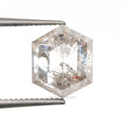 1.49 CT, 7.2 X 6.0 MM | Salt And Pepper Hexagon Cut Diamond - Minimal Carbon